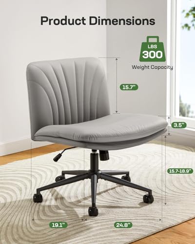 Marsail Armless Office Chair, Light Beige