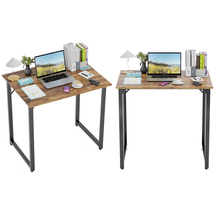 PayLessHere 32" Black Computer Desk with Metal Frame