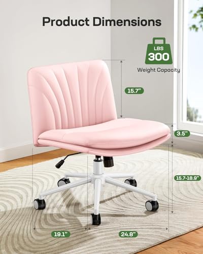 Marsail Armless Office Chair, Light Beige