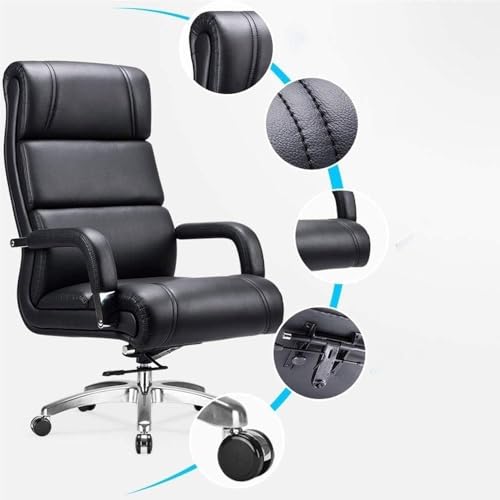 High Back Executive Leather Office Chair, Black