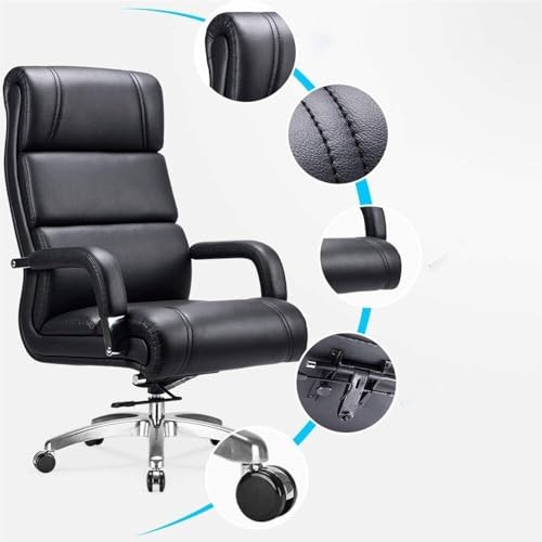 High Back Executive Leather Office Chair, Black