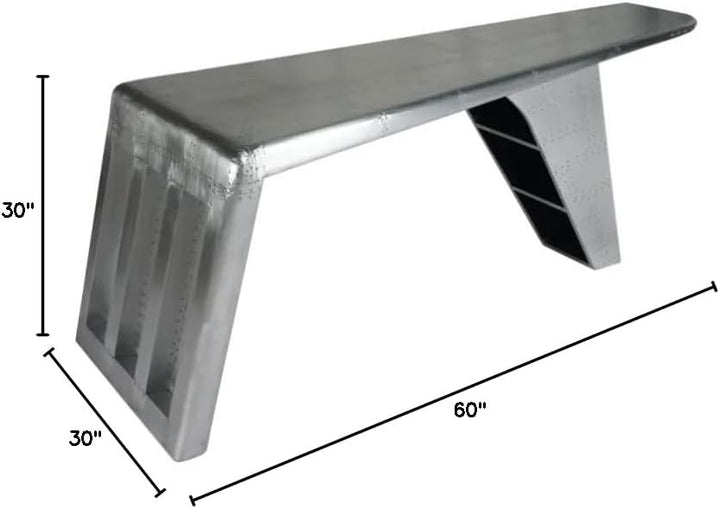 NauticalMart Aviator Spitfire Aluminum Desk