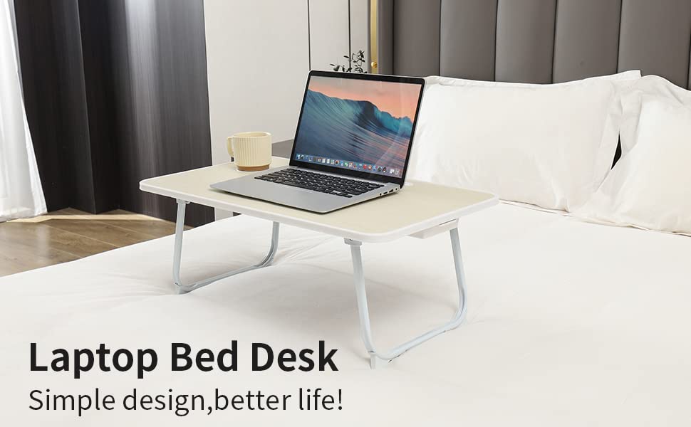 Extra Large 28"x16" Foldable Laptop Bed & Floor Table – Brown