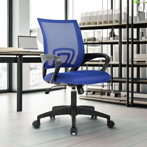 BestOffice Ergonomic Mid-Back Office Chair, Black