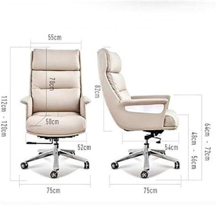 Ergonomic Massage Leather Office Chair, High Back