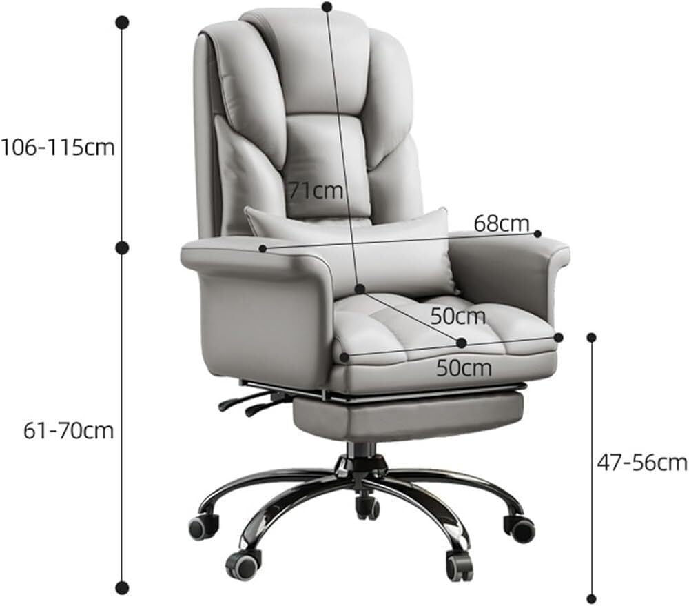 Reclining Executive Office Chair, Gray