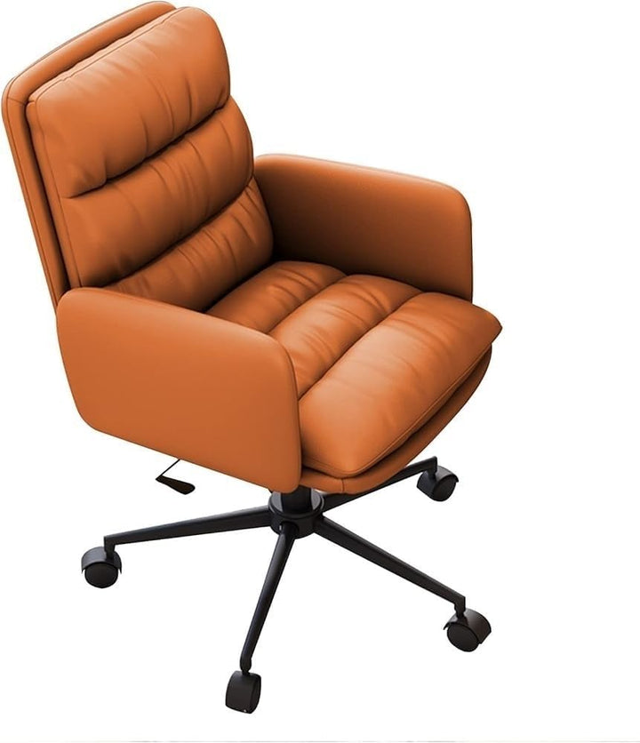 PU Leather Ergonomic Office Chair, Orange