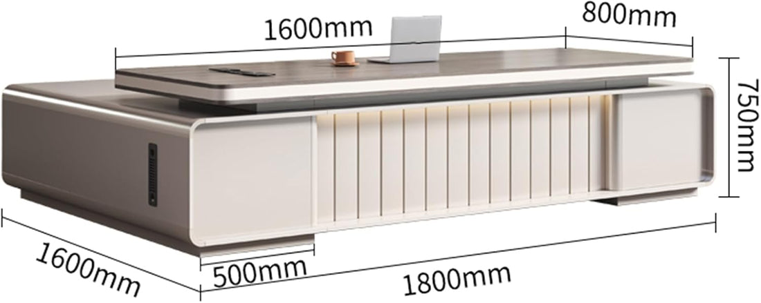 71" L-Shaped Executive Office Desk