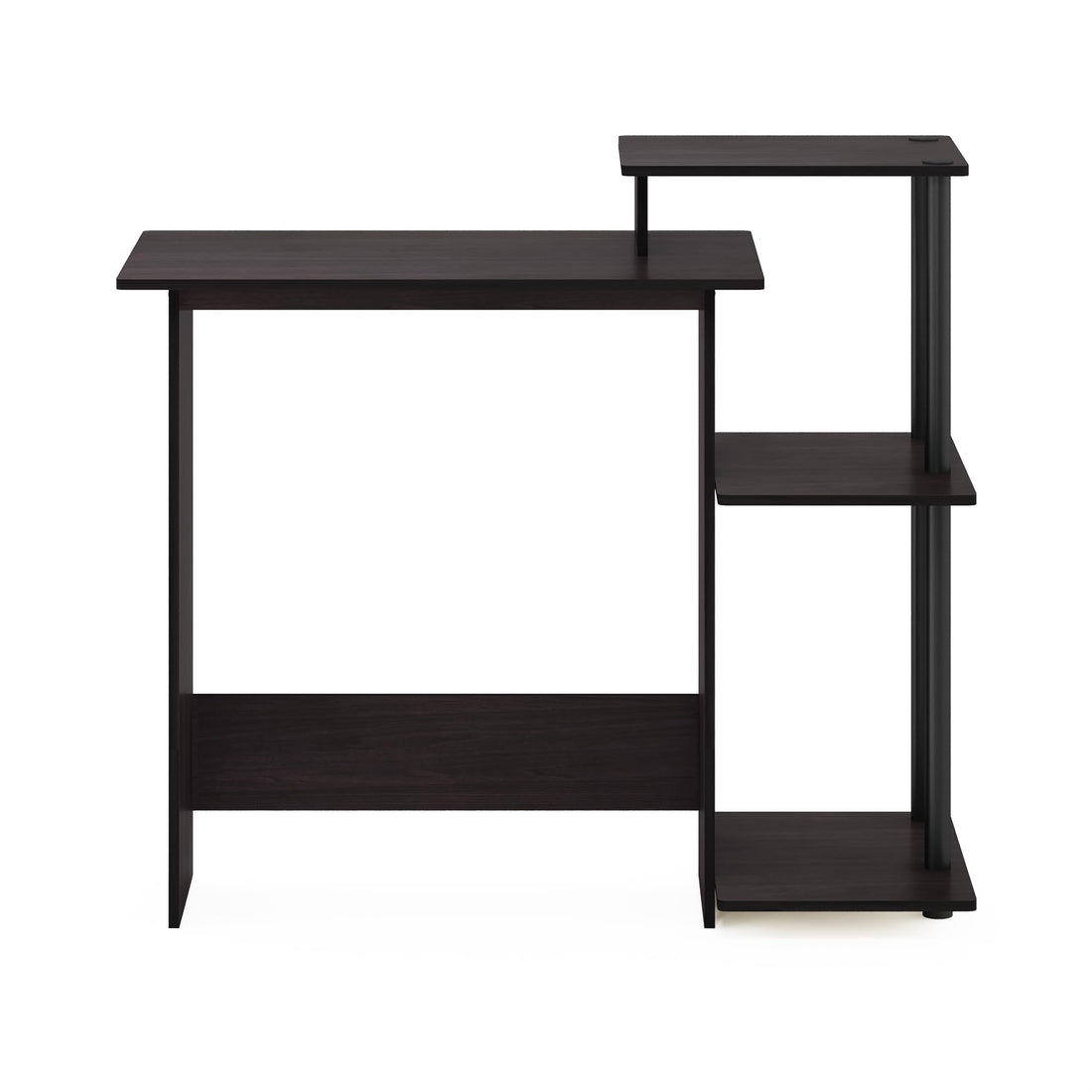 Furinno Compact Computer Desk, Walnut/Black