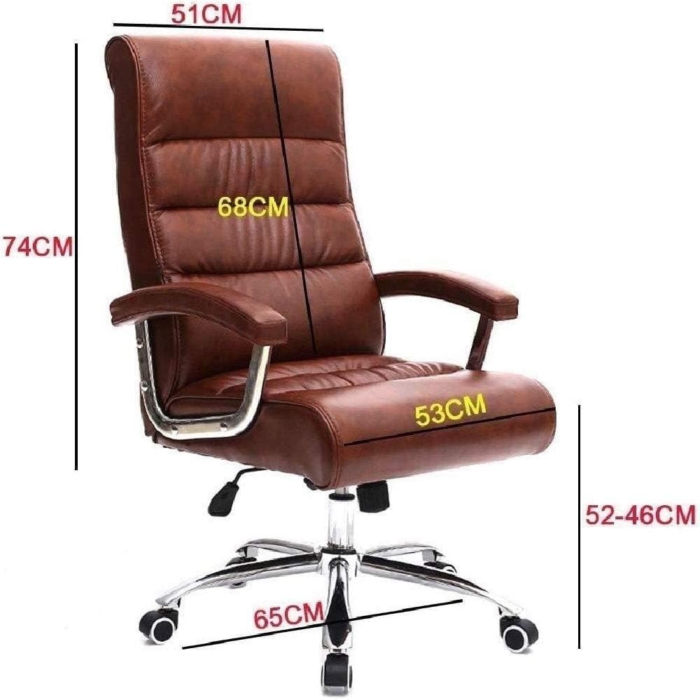 Executive Reclining Leather Office Chair, Apricot