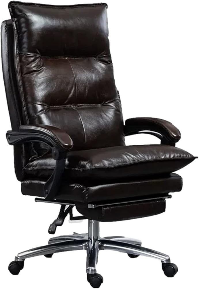 High Back Executive PU Leather Office Chair, Coffee