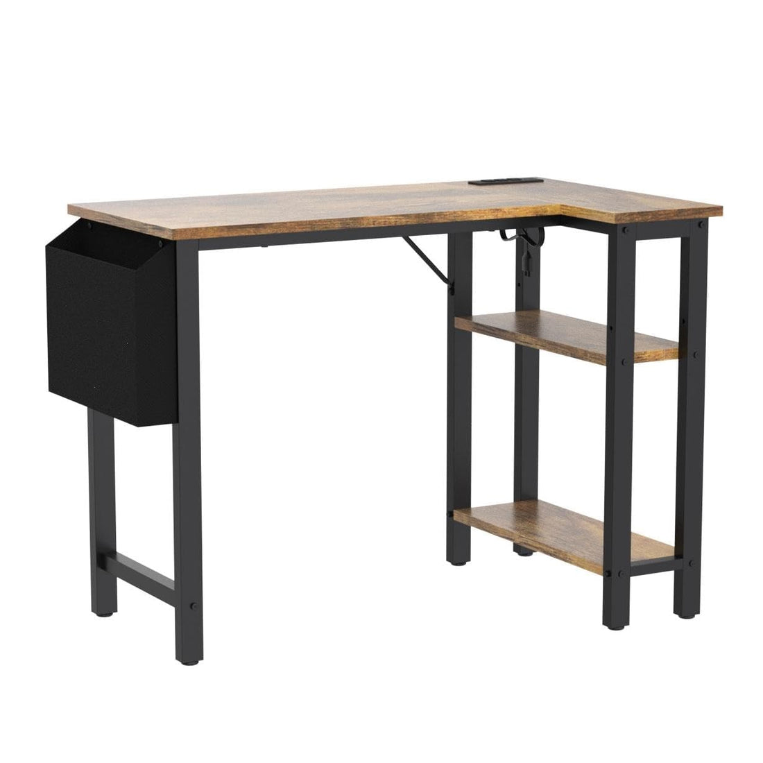 Lufeiya 40" White L-Shaped Desk