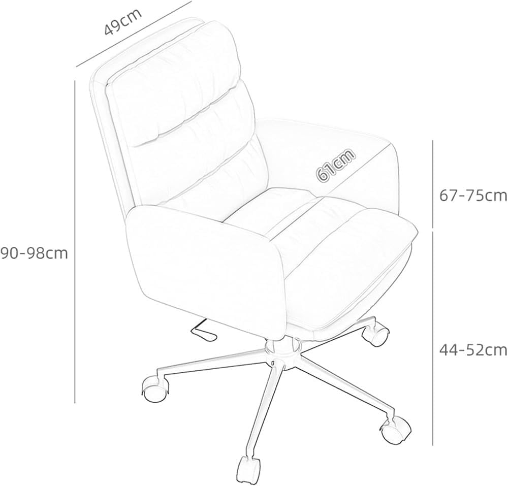 PU Leather Ergonomic Office Chair, Orange