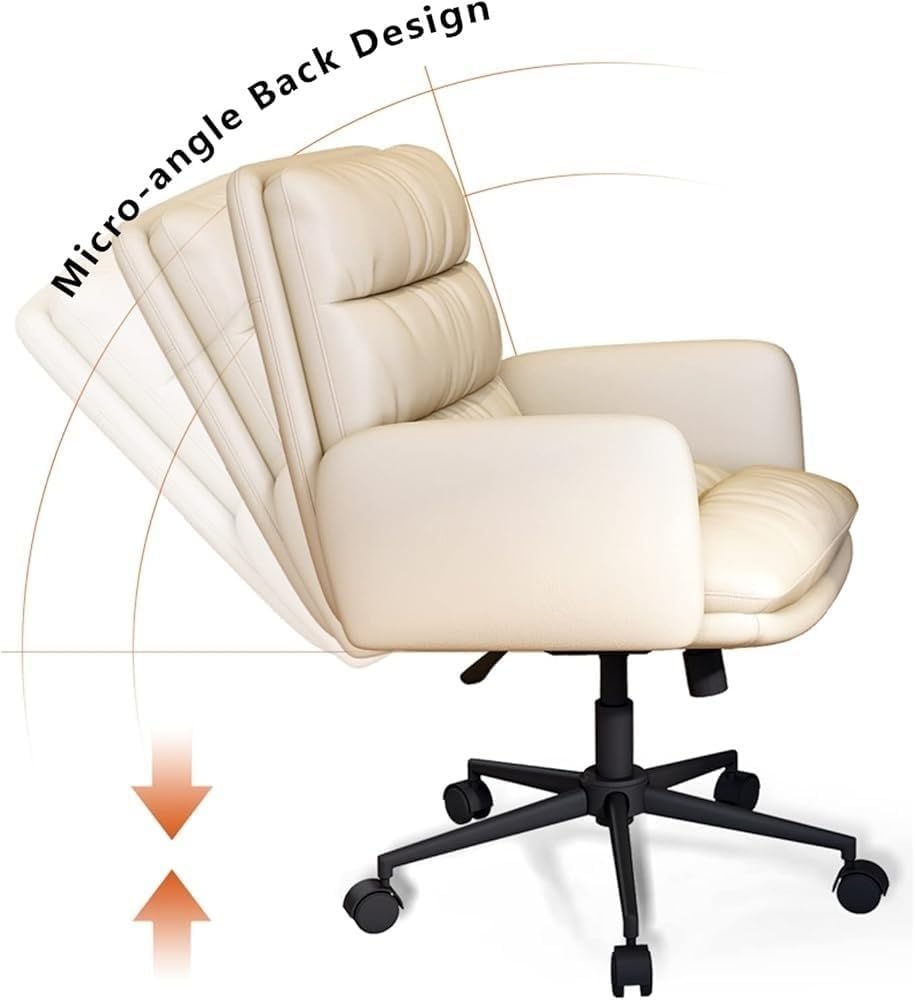 PU Leather Ergonomic Office Chair, Orange