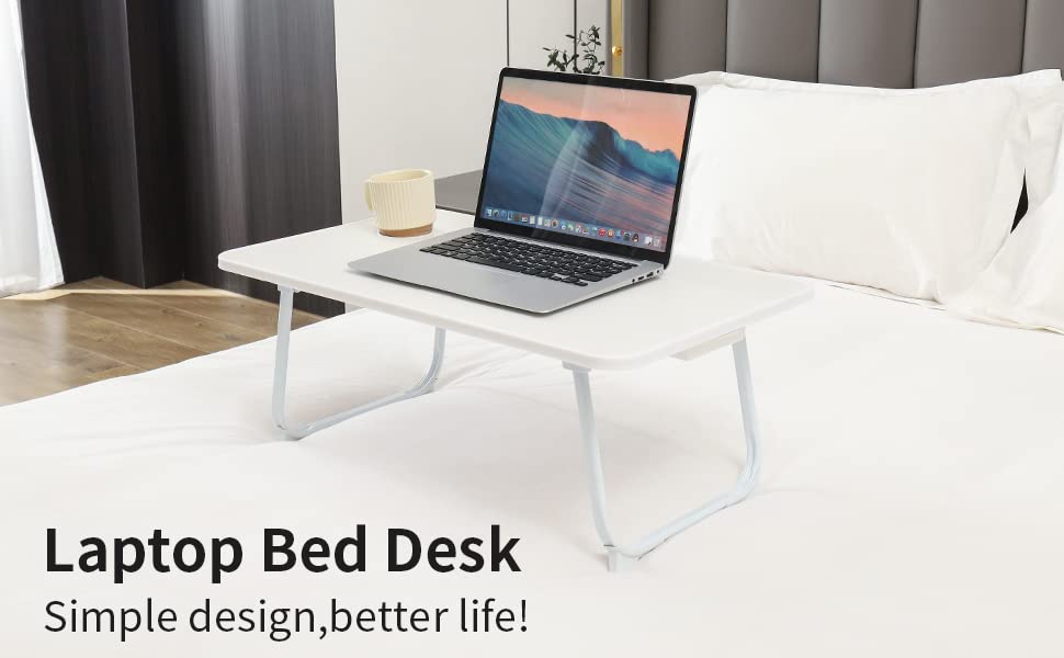 Extra Large 28"x16" Foldable Laptop Bed & Floor Table – Brown