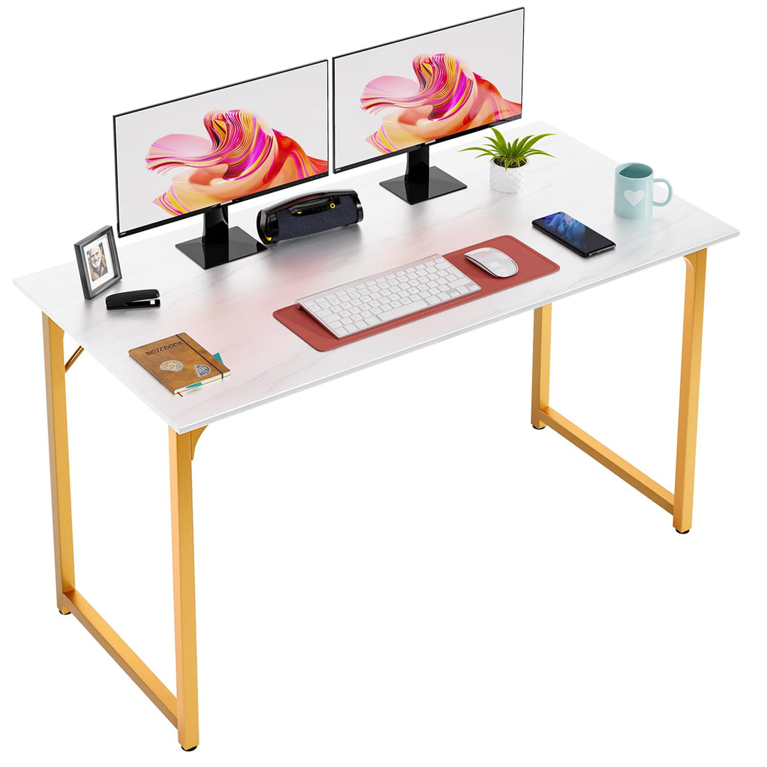PayLessHere 32" Black Computer Desk with Metal Frame