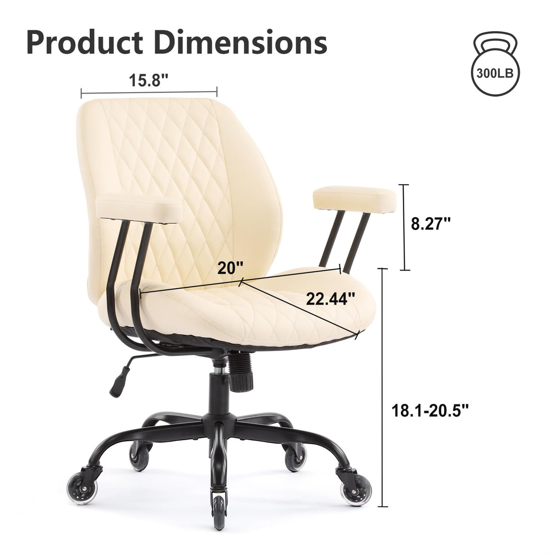 YFO Brown Leather Ergonomic Office Chair