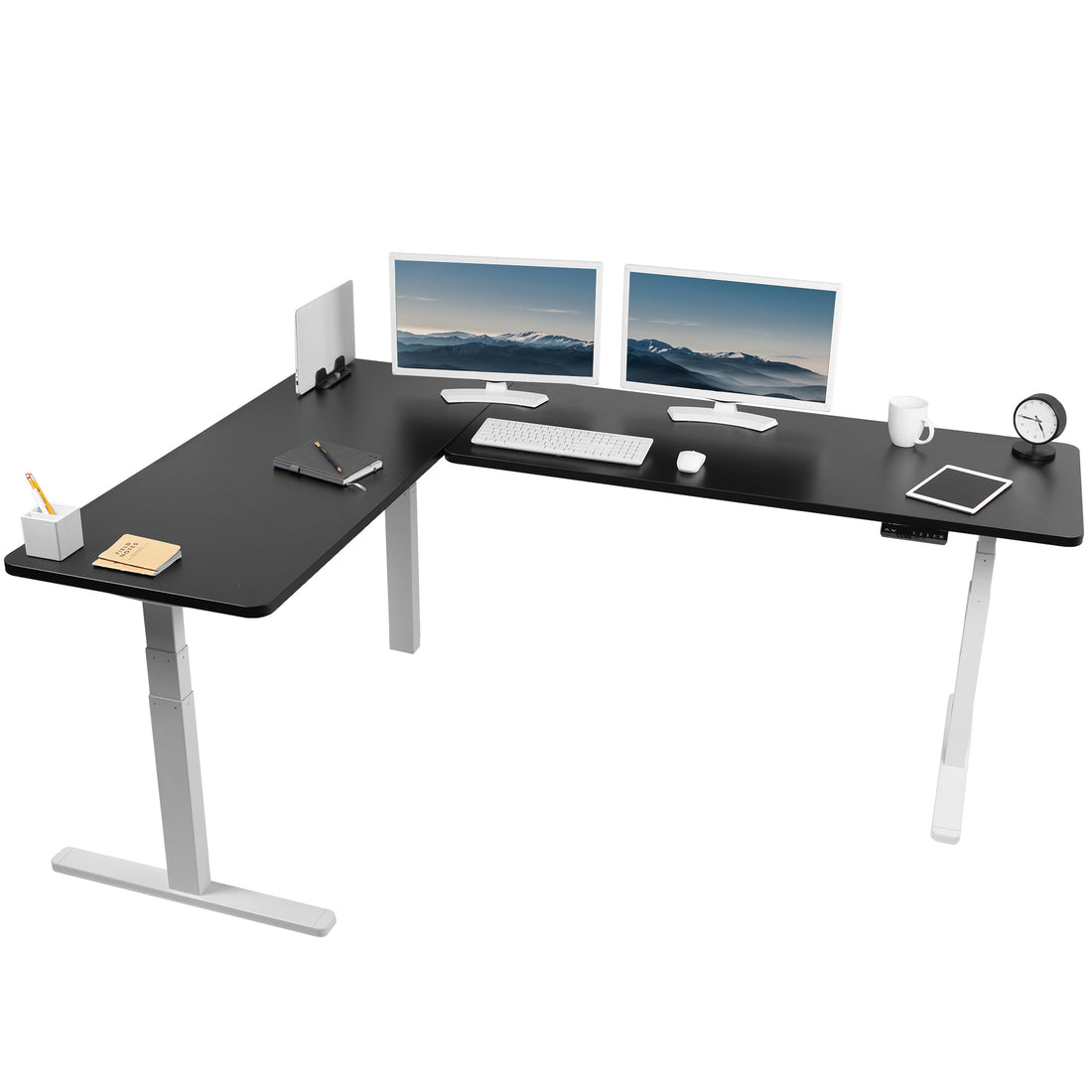 VIVO 83"x60" L-Shaped Electric Height Adjustable Desk