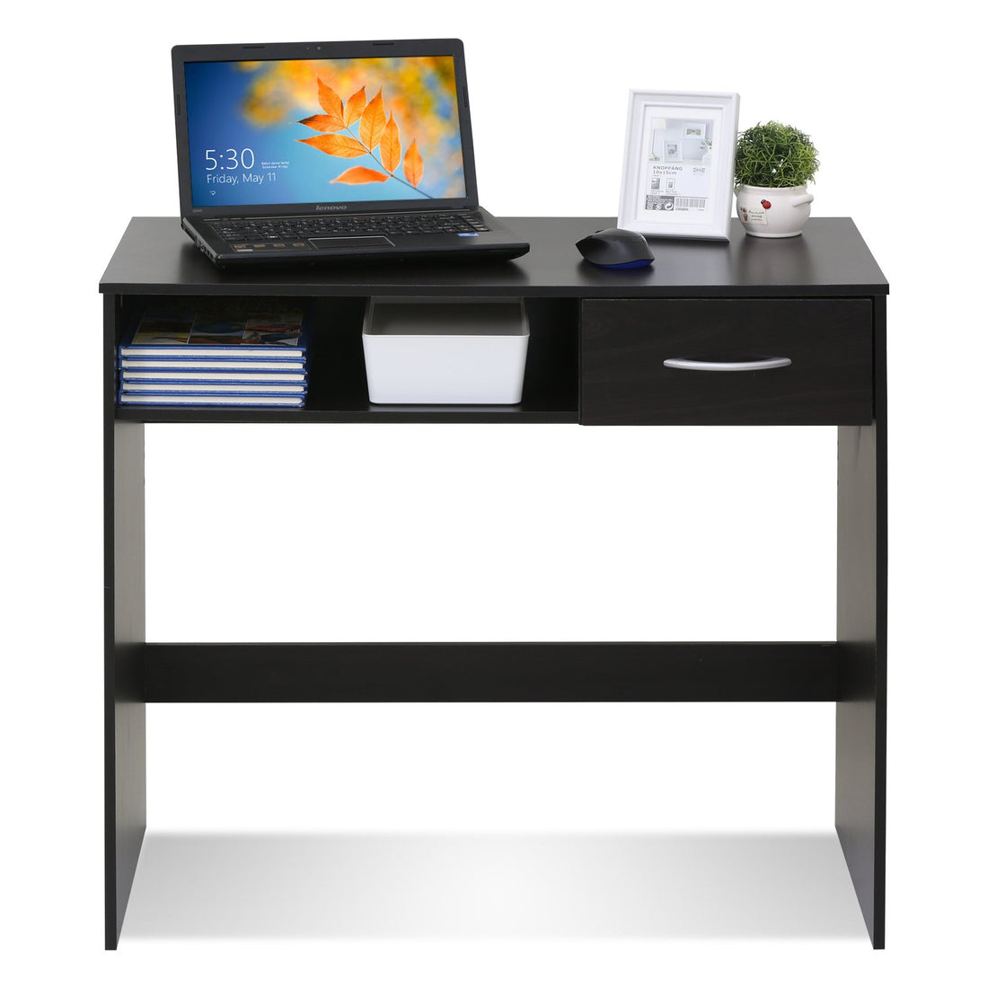 Furinno Econ Computer Desk – Light Cherry/Black