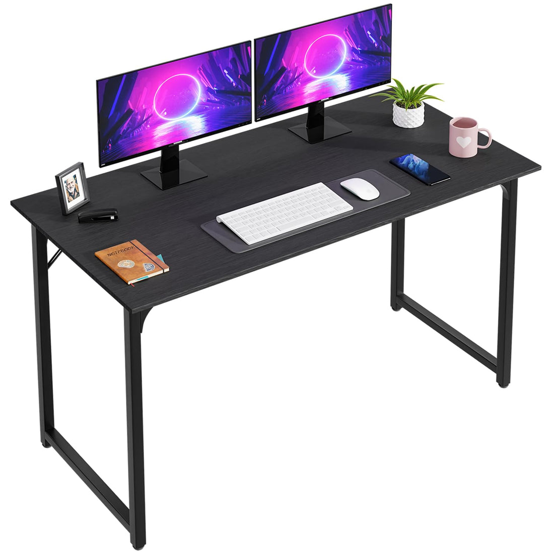 PayLessHere 32" Black Computer Desk with Metal Frame