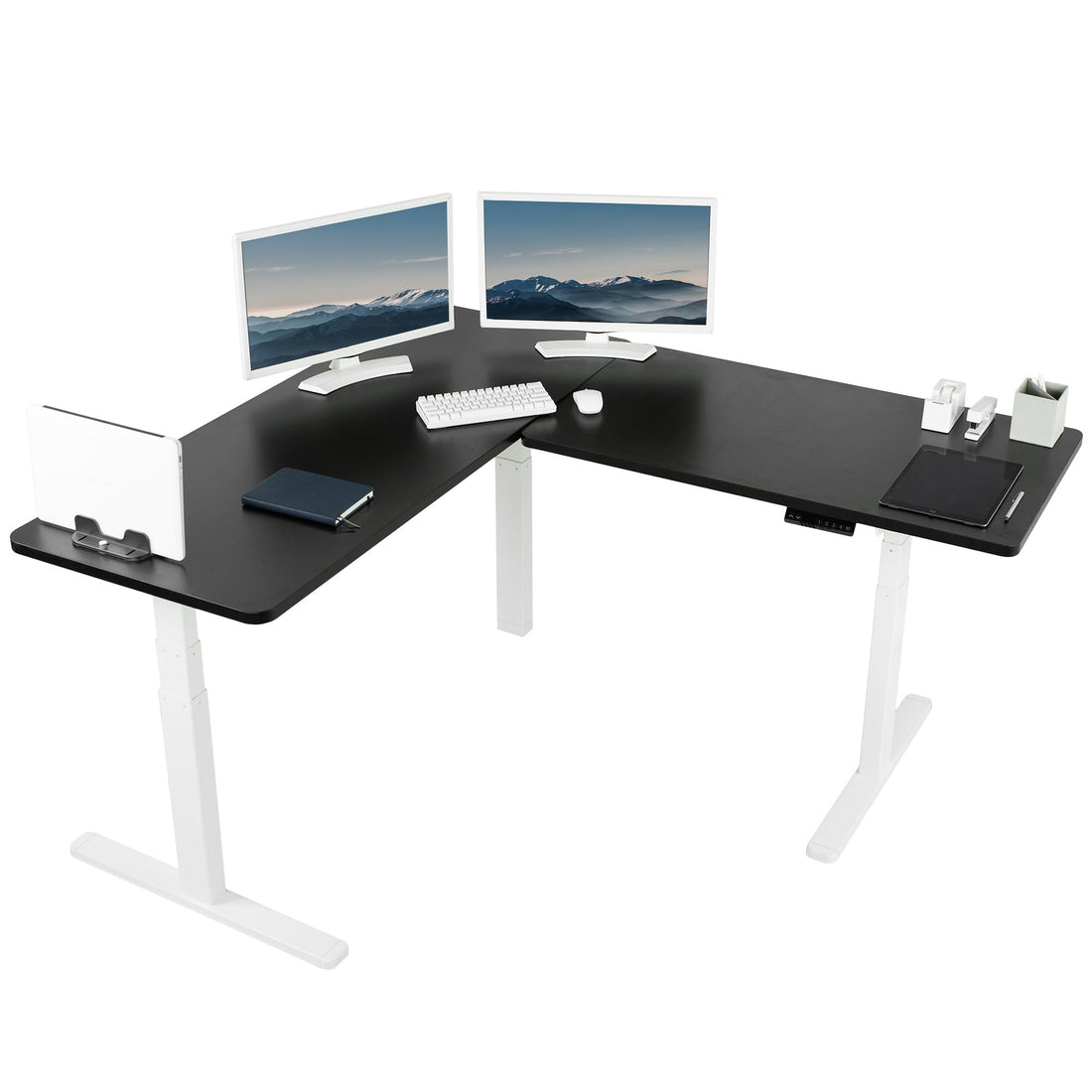 VIVO 83"x60" L-Shaped Electric Height Adjustable Desk