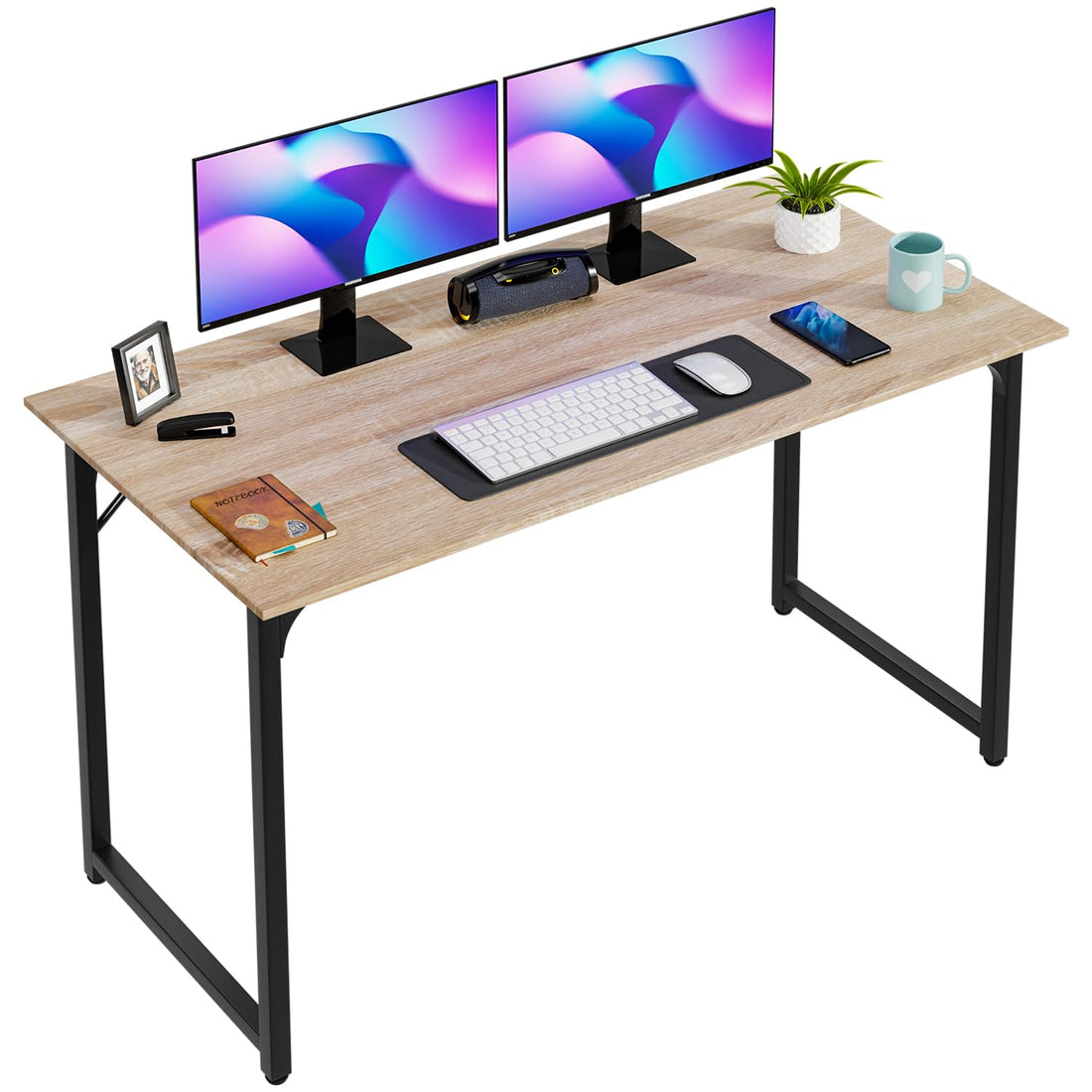 PayLessHere 32" Black Computer Desk with Metal Frame
