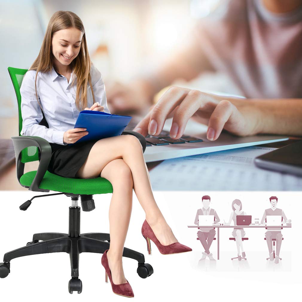 BestOffice Ergonomic Mid-Back Desk Chair – Black