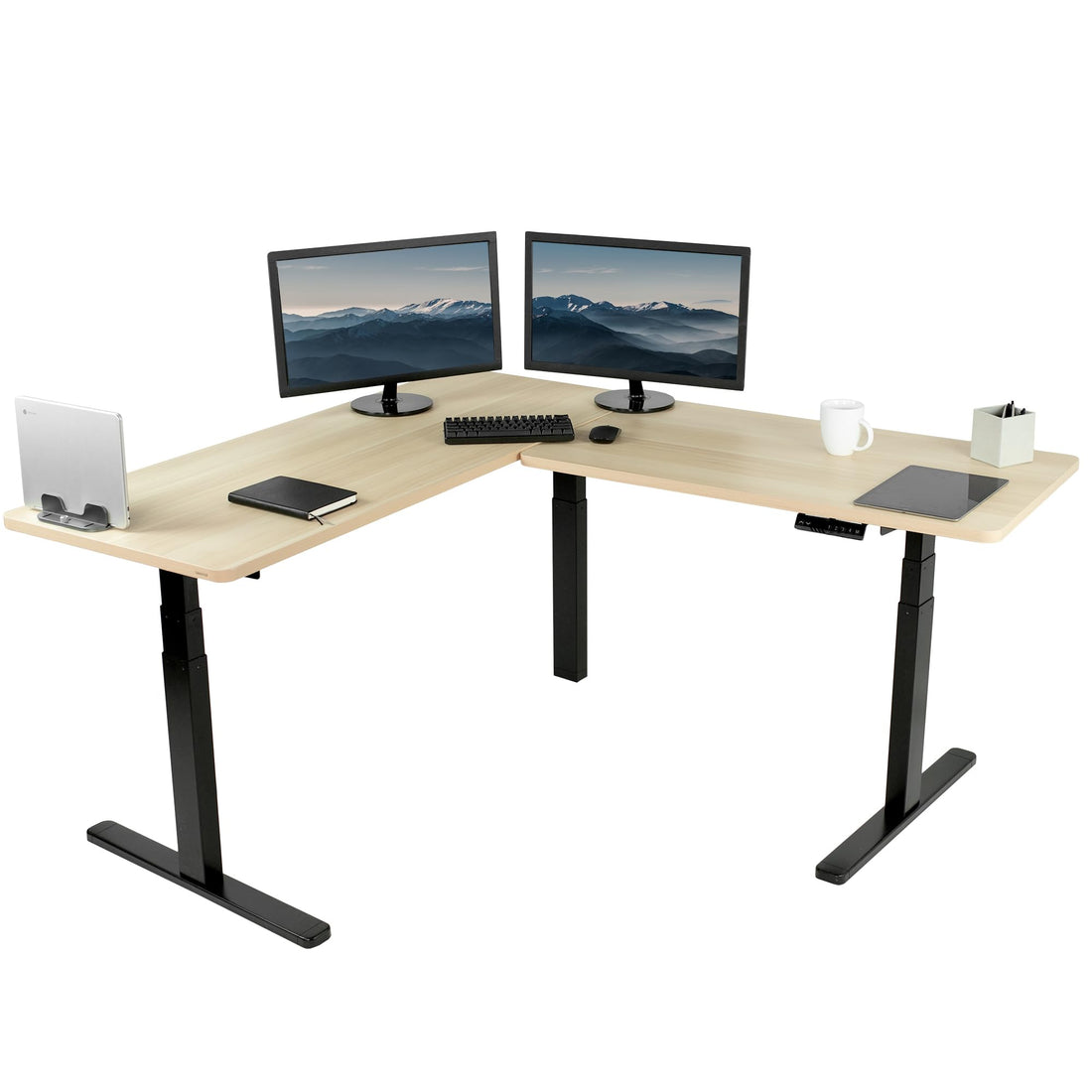 VIVO 83"x60" L-Shaped Electric Height Adjustable Desk