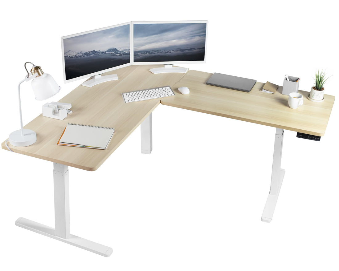 VIVO 83"x60" L-Shaped Electric Height Adjustable Desk