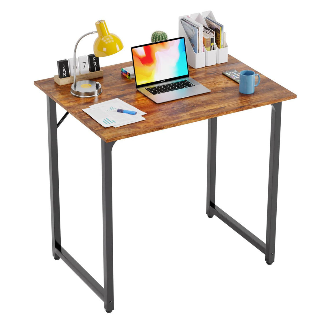 PayLessHere 32" Black Computer Desk with Metal Frame
