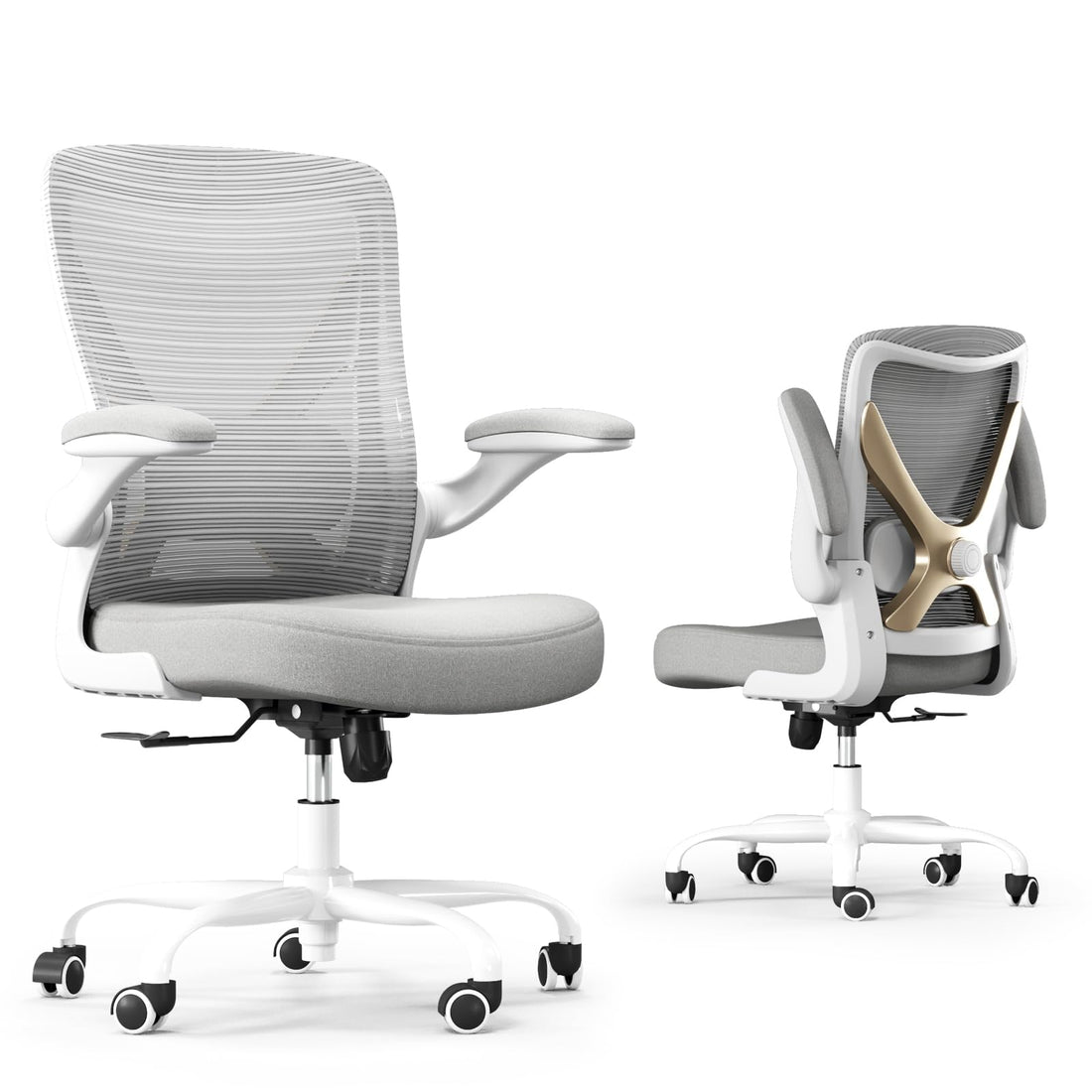 Ergonomic Office Chair, Grey Gold