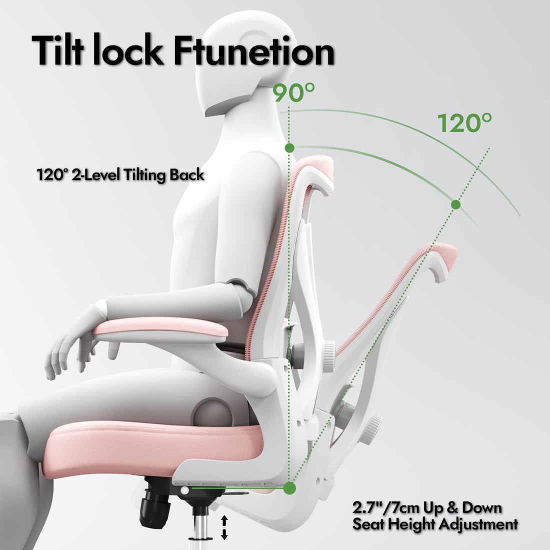 Ergonomic Office Chair, Grey Gold