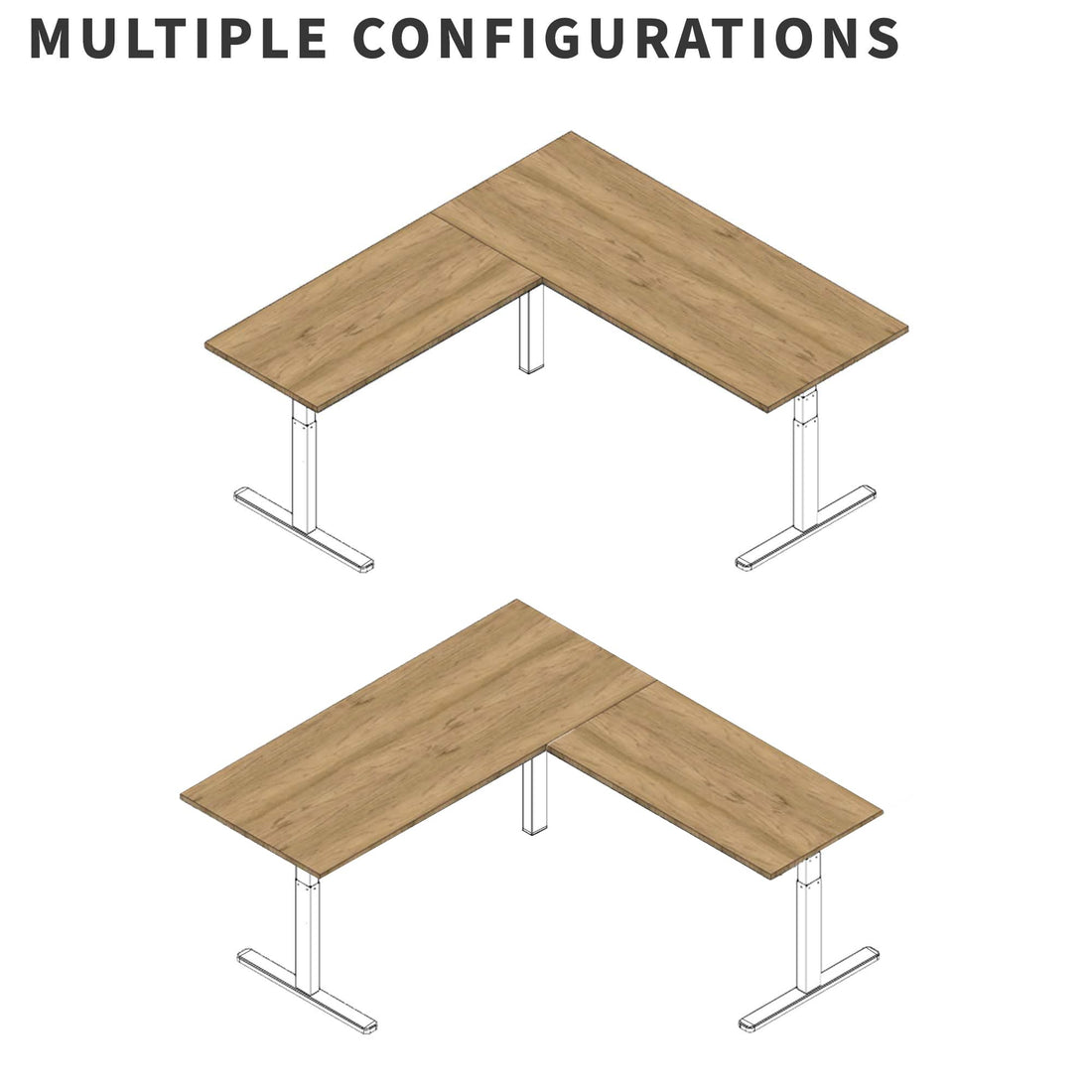 VIVO 83"x60" L-Shaped Electric Height Adjustable Desk