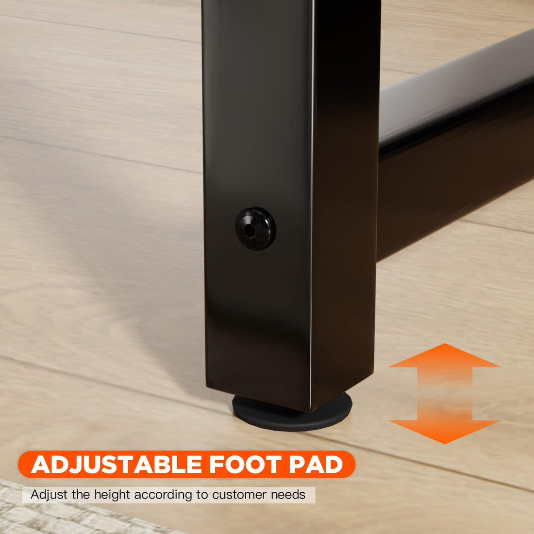 PayLessHere 32" Black Computer Desk with Metal Frame