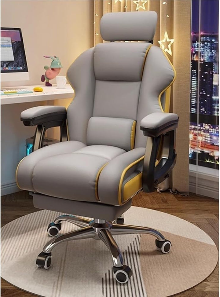 Ergonomic Executive Office Chair with Footrest, Black