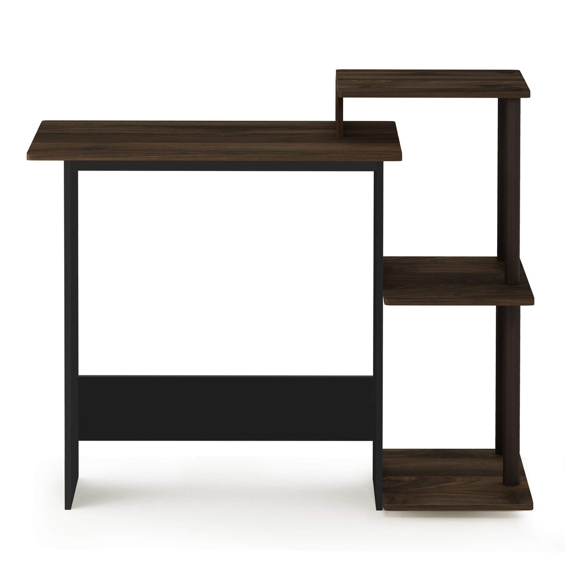 Furinno Compact Computer Desk, Walnut/Black