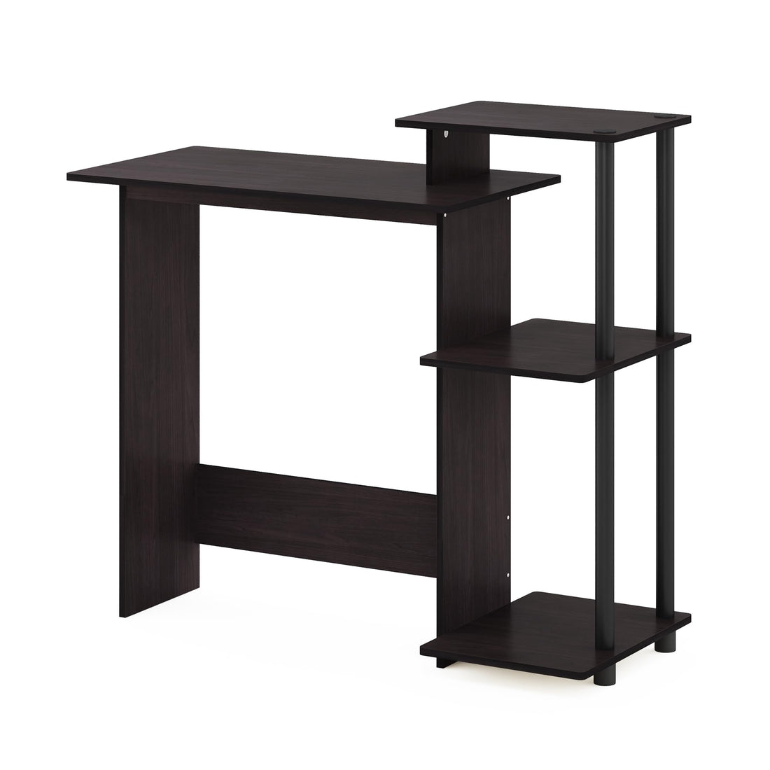 Furinno Compact Computer Desk, Walnut/Black