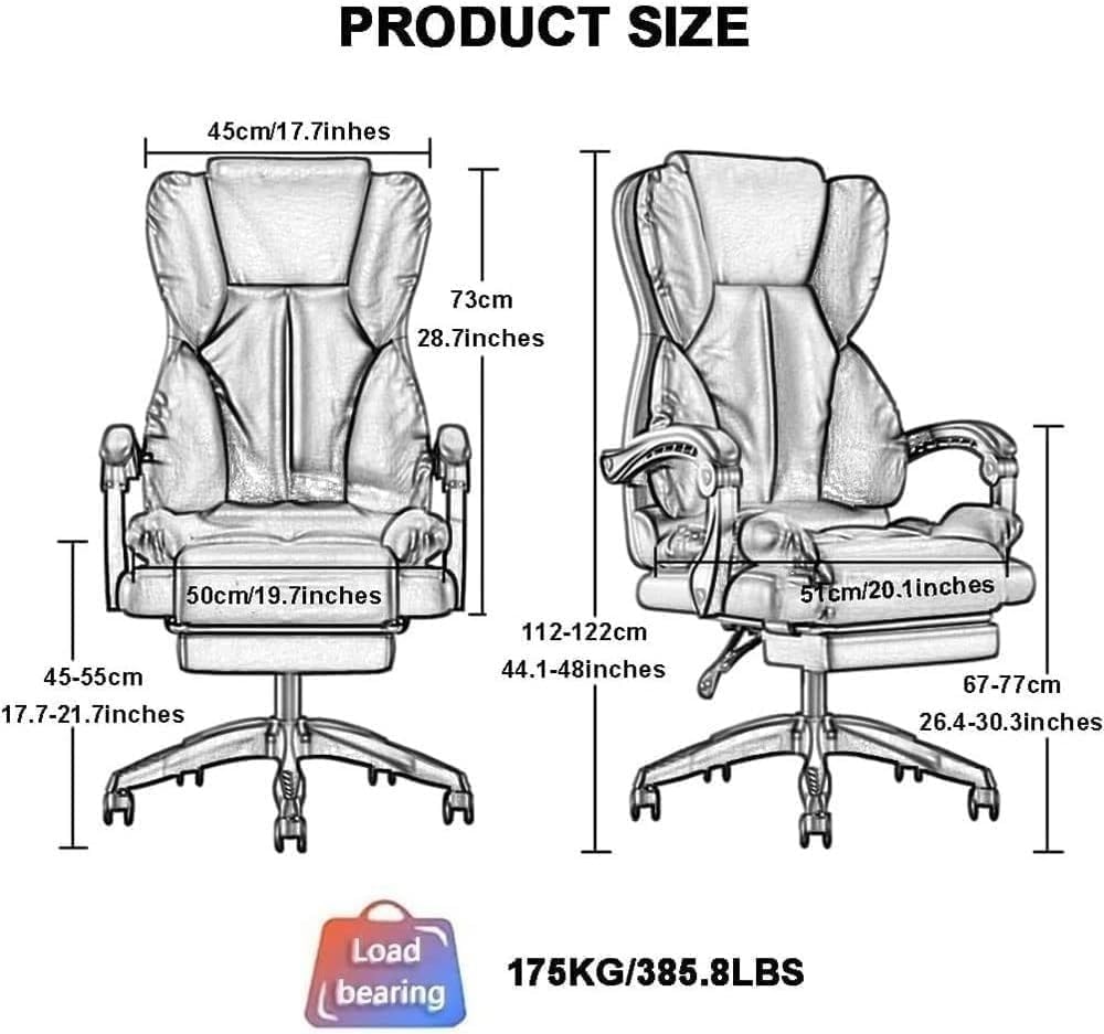 PU Leather Executive Office Chair, Brown