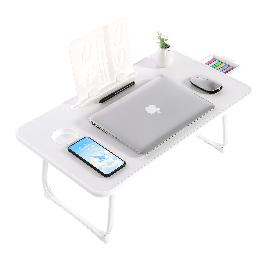 Extra Large 28"x16" Foldable Laptop Bed & Floor Table – Brown