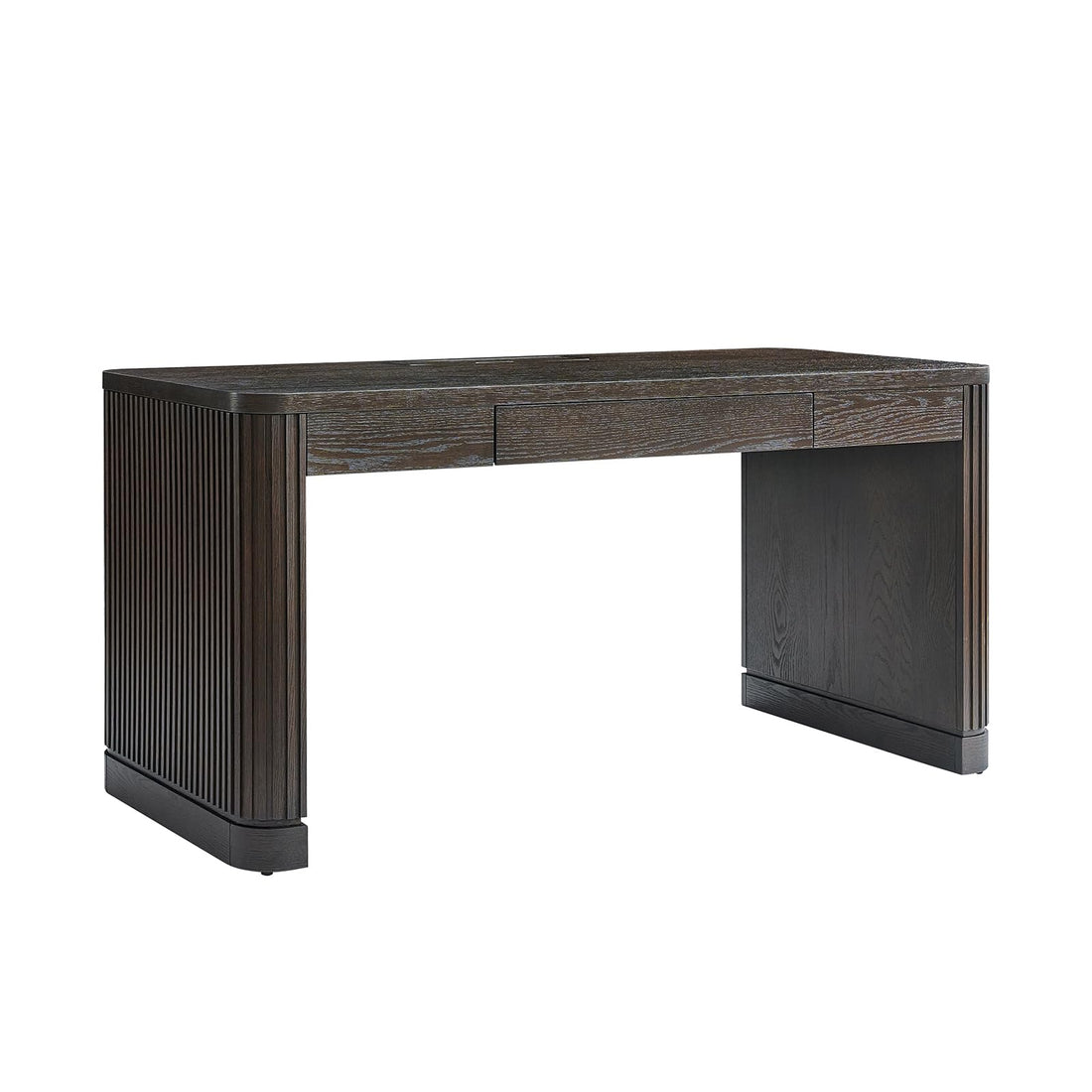 HULALA HOME 60" Fluted Desk with Charging Station