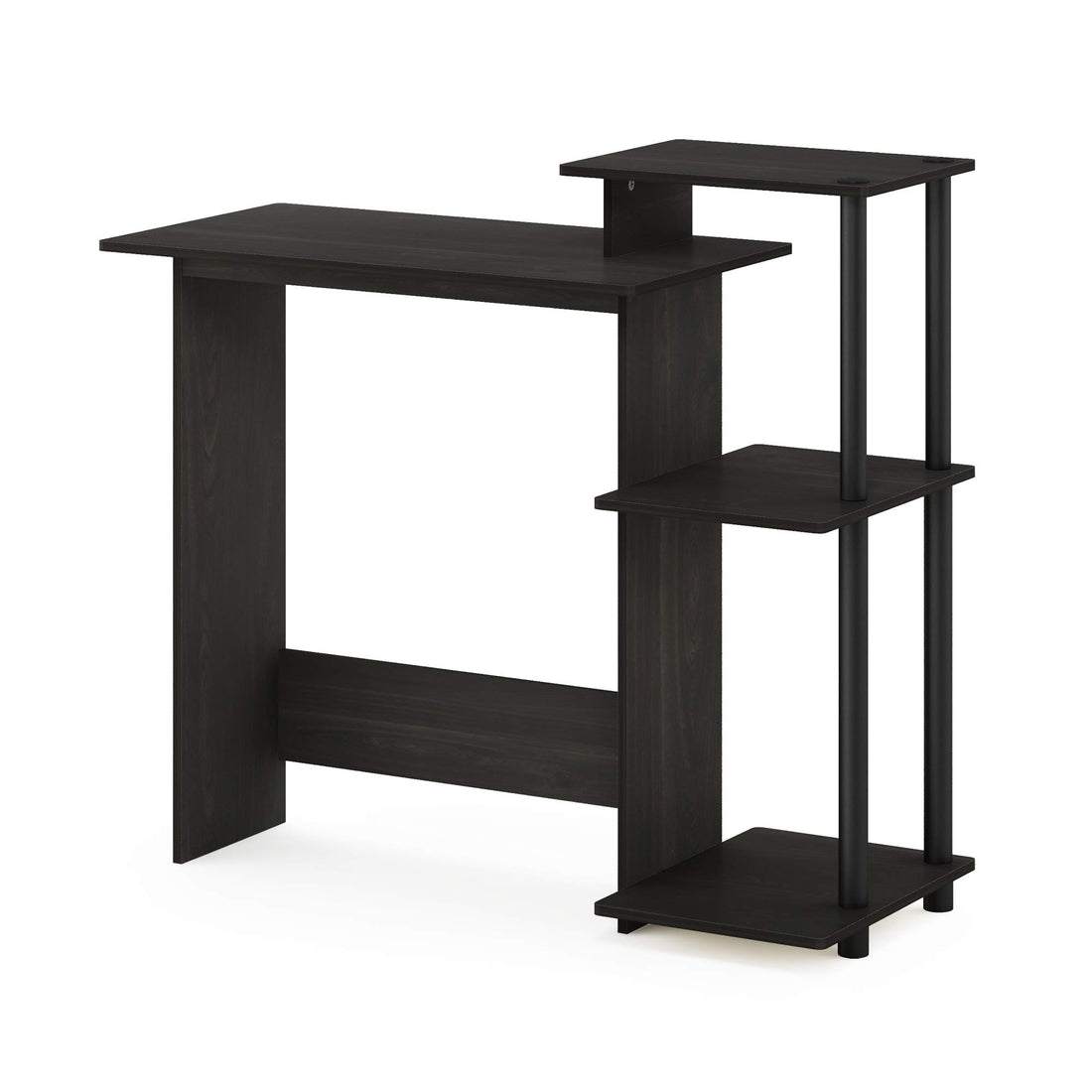 Furinno Compact Computer Desk, Walnut/Black