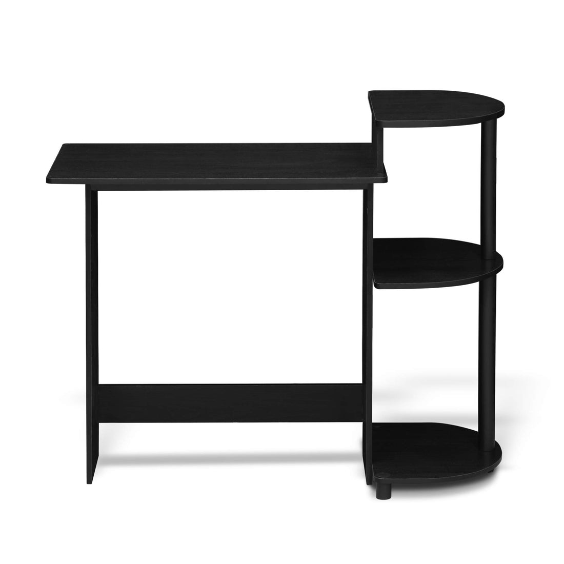 Furinno Compact Computer Desk, Walnut/Black