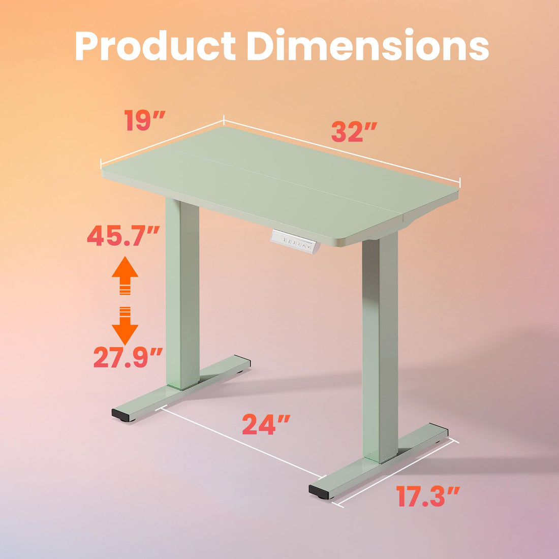HUANUO 32" Electric Standing Desk, Light Walnut