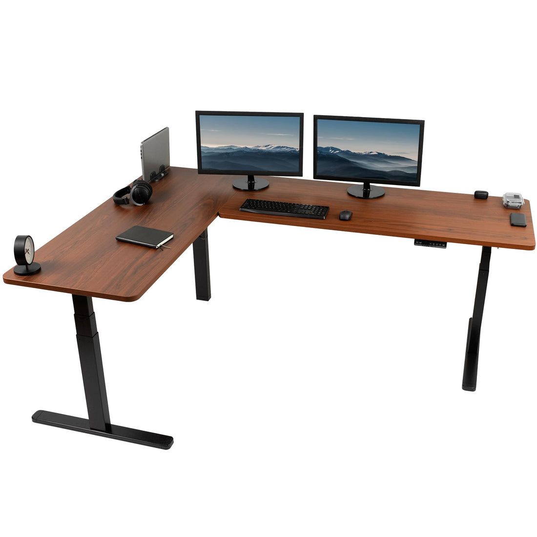 VIVO 83"x60" L-Shaped Electric Height Adjustable Desk