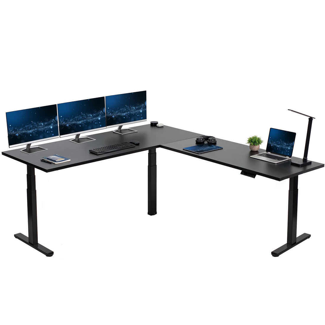 VIVO 83"x60" L-Shaped Electric Height Adjustable Desk