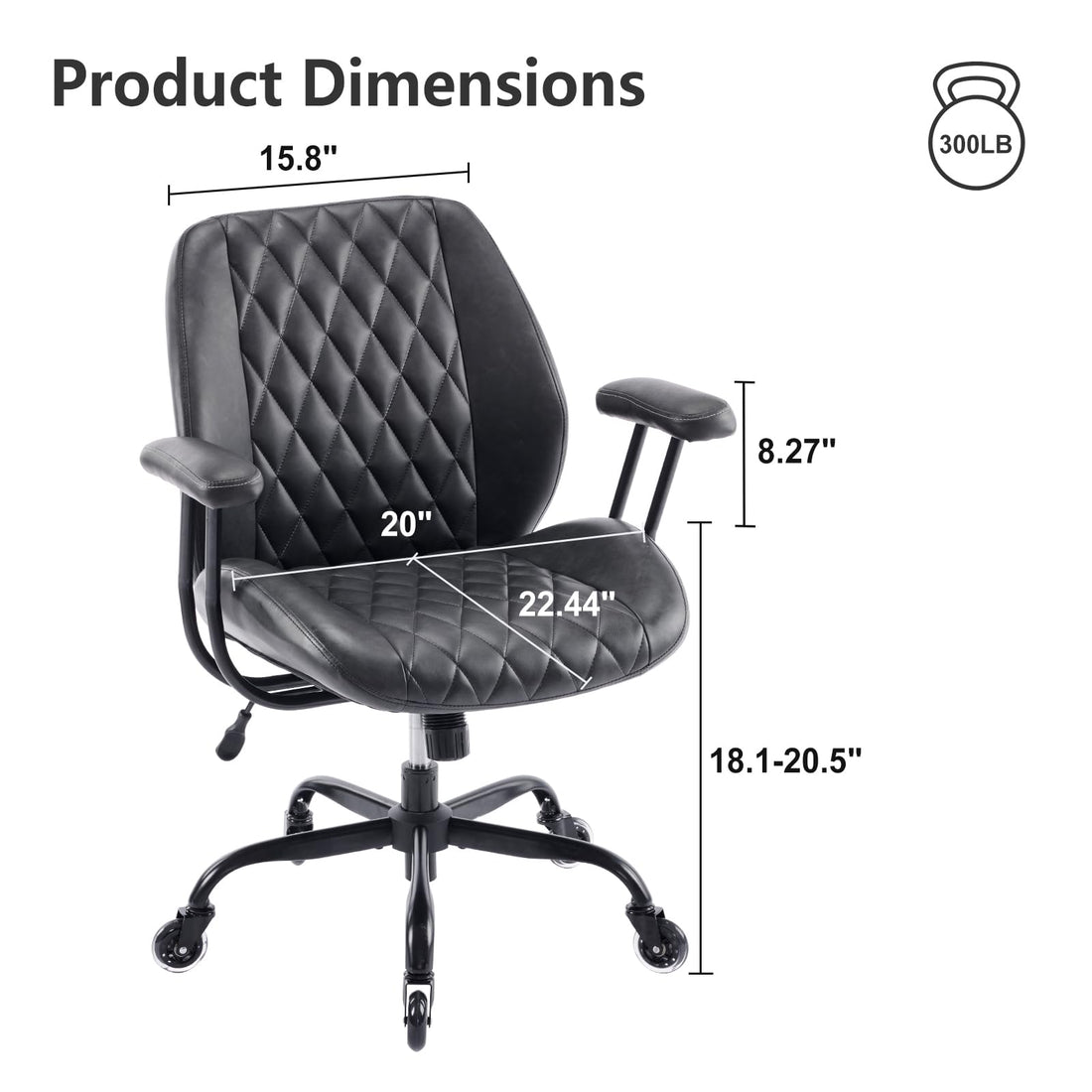 YFO Brown Leather Ergonomic Office Chair