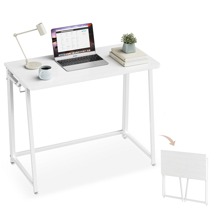 31.5" Small Folding Computer Desk, Rustic