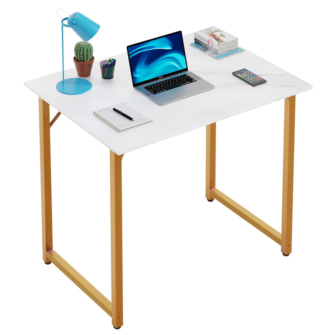 PayLessHere 32" Black Computer Desk with Metal Frame