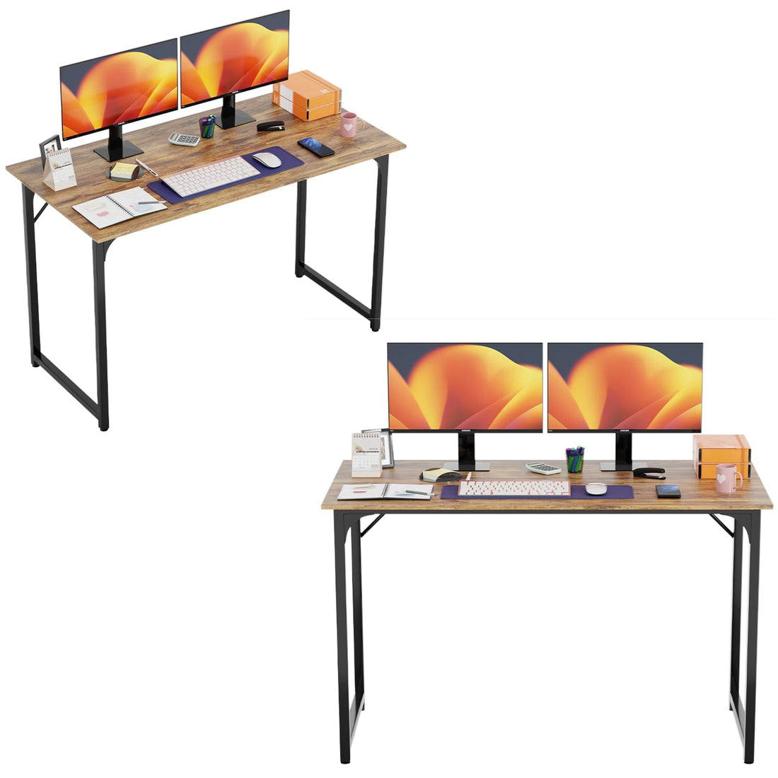 PayLessHere 32" Black Computer Desk with Metal Frame