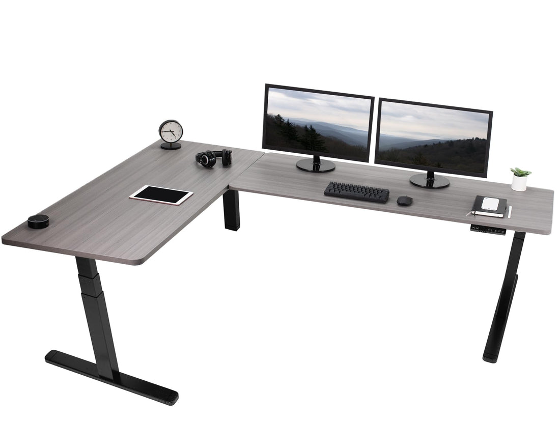 VIVO 83"x60" L-Shaped Electric Height Adjustable Desk